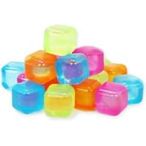 Reusable Ice Cubes 18 Pack - BPA-Free, Colorful, Non-Melting for ...