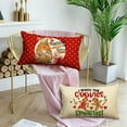 thumbnail image 4 of Winter Christmas Gingerbread Gnome Decorative Throw Pillow Covers, Merry Xmas Santa Tree Cocoa Cookies Polka Dots Home Decoration, Holiday Cushion Case for Sofa Couch Decor Cotton Linen 12 x 20, 4 of 6