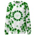 thumbnail image 4 of Plebaso Chandail de la Saint-Patrick pour Femmes à Imprimé Trèfle Col Rond Manches Longues chandail P-5TG, 4 of 4