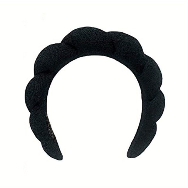 Spa Headband & Wrist Bands For Women, Skincare Headband & Wristband For Washing Face, Makeup Headband Wrist Scrunchies Puffy Sponge Spa Headband Terry Towel Cloth Fabric Bubble Head Band For Skincare,