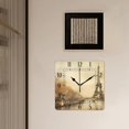 thumbnail image 3 of 10 Inch Wall Clock Battery Operated Silent Clock Decorative for Office, Kitchen, Outdoor, Living Room，Eiffel Tower Retro Paris Cute Drawing, 3 of 4