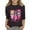 B Black, variant on Auroural Toddler Girl Clothes 3T Shirt 3-12Years Children's Fashion Cute Playful Print 3/4 Sleeve Round Neck Tops/shirt Yellow
