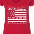thumbnail image 4 of Inktastic R.e.d. Fridays Until They Come Home Remember Everyone Deployed Women's V-Neck T-Shirt, 4 of 5