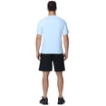thumbnail image 4 of Weilanxin Swim Shirts Short Sleeve for Men Quick Dry Running UPF50+ Sun Protection Rash Guard Top LightBlue+White M, 4 of 8