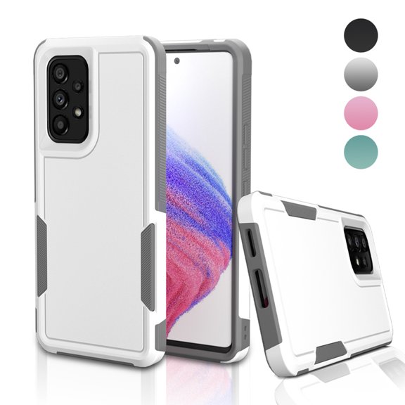 AggXpf for Samsung Galaxy A53 5G Case, Dual Layer Protective Heavy Duty Cell Phone Cover, Galaxy A53 5G Protective Cover, Shockproof Rugged Phone Case, Gray