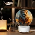 thumbnail image 6 of Salouo Prairie Meditating Lion for Round Acrylic Night Light - Acrylic Sheets with LED Light Lamp Base - Decorative Night Lamp for Restaurant Bar Cafe Shop Room Decoration, 6 of 9