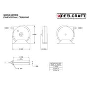 G3050 Series Heavy-Duty Spring Retractable Grounding Reel, 7 x 7 Stranded Steel Cable, 50 ft
