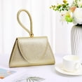 thumbnail image 4 of LEORX Evening Bag for Women Golden Polyester Rectangular Clutch 1 Set 27.50X21.50X4.70CM, 4 of 8