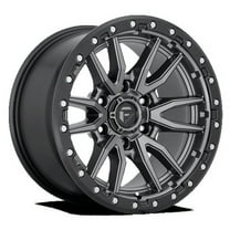 Fuel 1PC Aluminum Rim D680 REBEL 20X9in Matte Gun Metal Black Bead Ring Finish, D68020908950