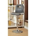 thumbnail image 2 of Furniture of America Santora Faux Leather Adjustable 25.5" Bar Stool in Gray, 2 of 4