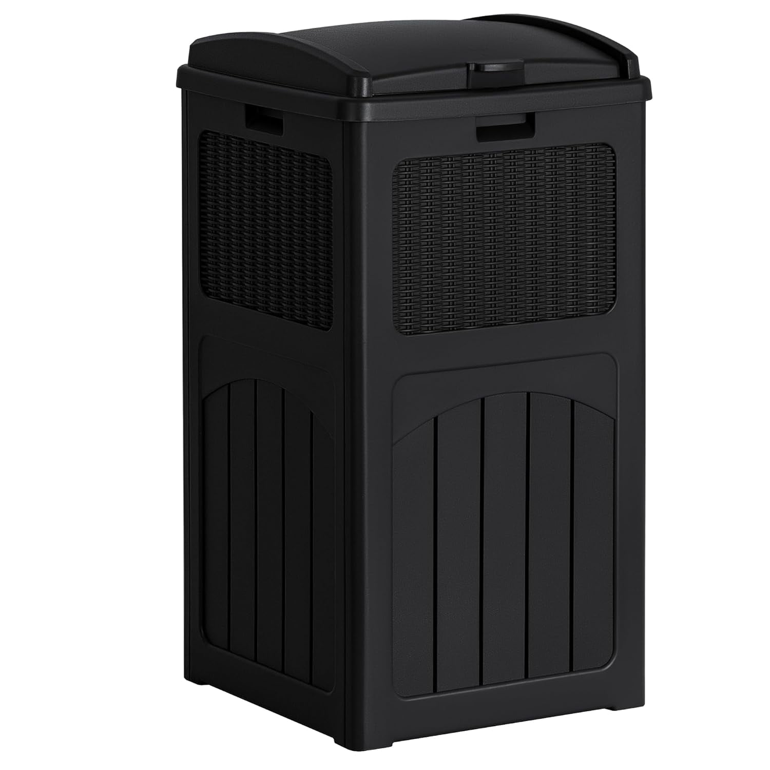 Uforic 66 Gallon Double Compartment Outdoor Trash Can, Waterproof