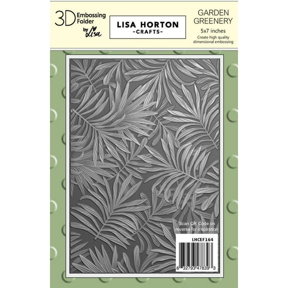 Lisa Horton Crafts Embossing Folder 5"X7"-Garden Ery