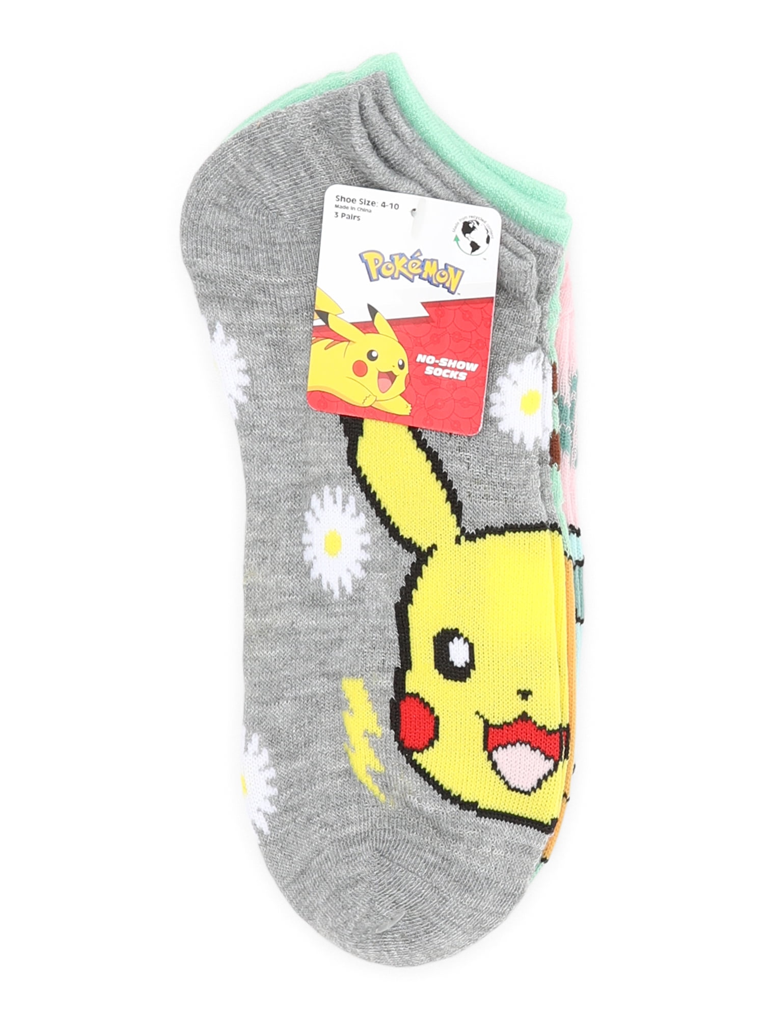 Pokémon Women's No-Show Socks, 3-Pack