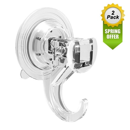 quntis bathroom shower hook 2 pack clear wreath hanger for suction cup hooks for christmas lights