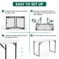 thumbnail image 6 of 4ft Folding Table, Fold-in-Half Plastic Table, Heavy-Duty Portable Utility Table with Adjustable Height Steel Legs & Carry Handle for Party, Camping, Picnic, Indoor Outdoor Use (White), 6 of 8