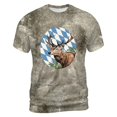 thumbnail image 4 of Men Vintage Deer Print Crew Neck T-Shirt, Loose Fit Short Sleeve Funny Graphic Basic Tee Summer Casual Daily Outdoor Holiday Tops(Grey10,M), 4 of 5