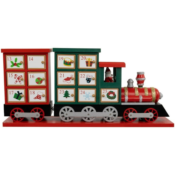 Locomotive Train Wooden Christmas Advent Calendar