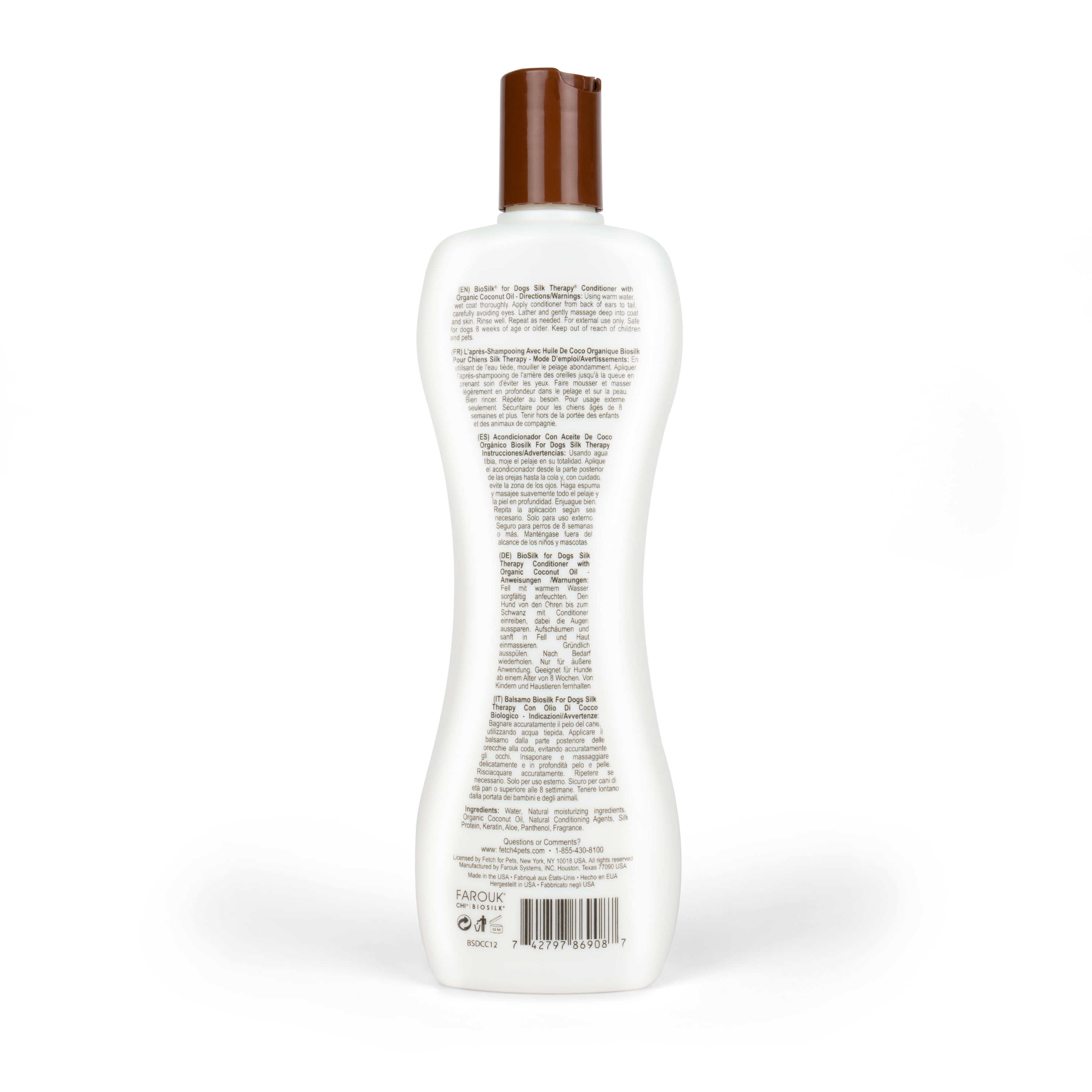 BioSilk Silk Therapy Conditioner for Dogs with Natural Coconut Oil, 12 Ounces