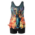 thumbnail image 4 of Summer Savings! Enjoytime 4Th Of July Tankini Swim Suits for Women Tummy Control Bathing Suits for Women Athletic Two Piece Swimsuit with Boyshorts, 4 of 6