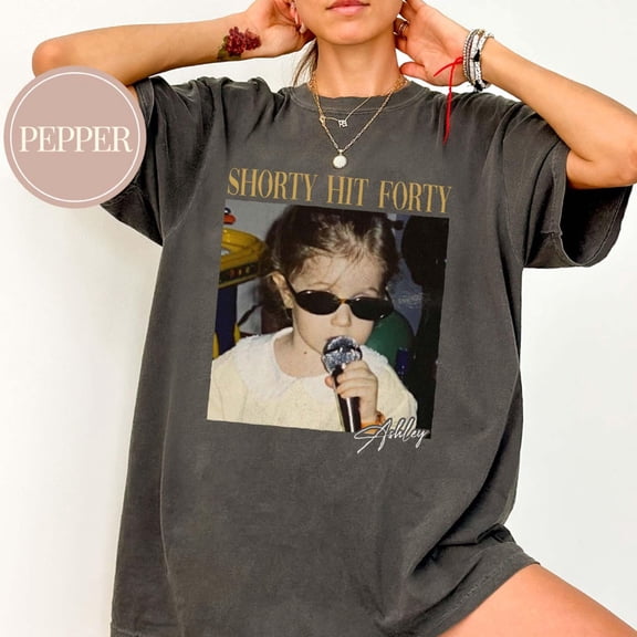 Custom Photo Shorty Hit Forty Shirt 40th Birthday Gifts For Woman Birthday Trip Turning 40