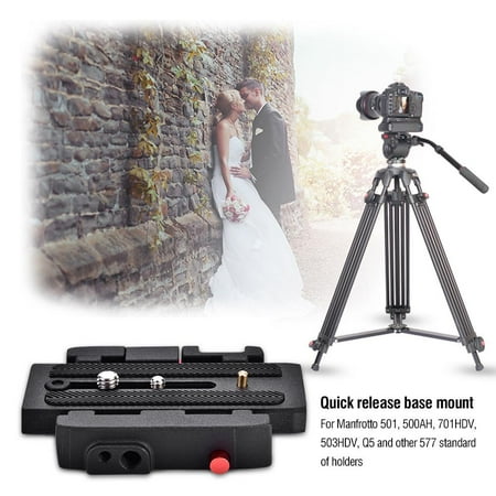 Quick Release Base Plate Hilitand P200 Quick Release QR Clamp Base Plate for Manfrotto 500 AH 701 503 HDV 577, Clamp Plate for Manfrotto,QR Clamp ()