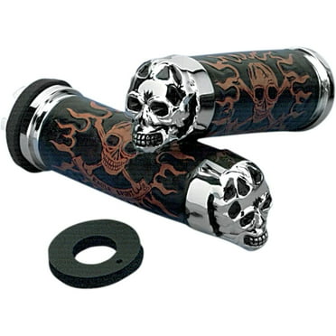 Drag Specialties Skull Black Eyes Handlebar Grips (DS-243255)