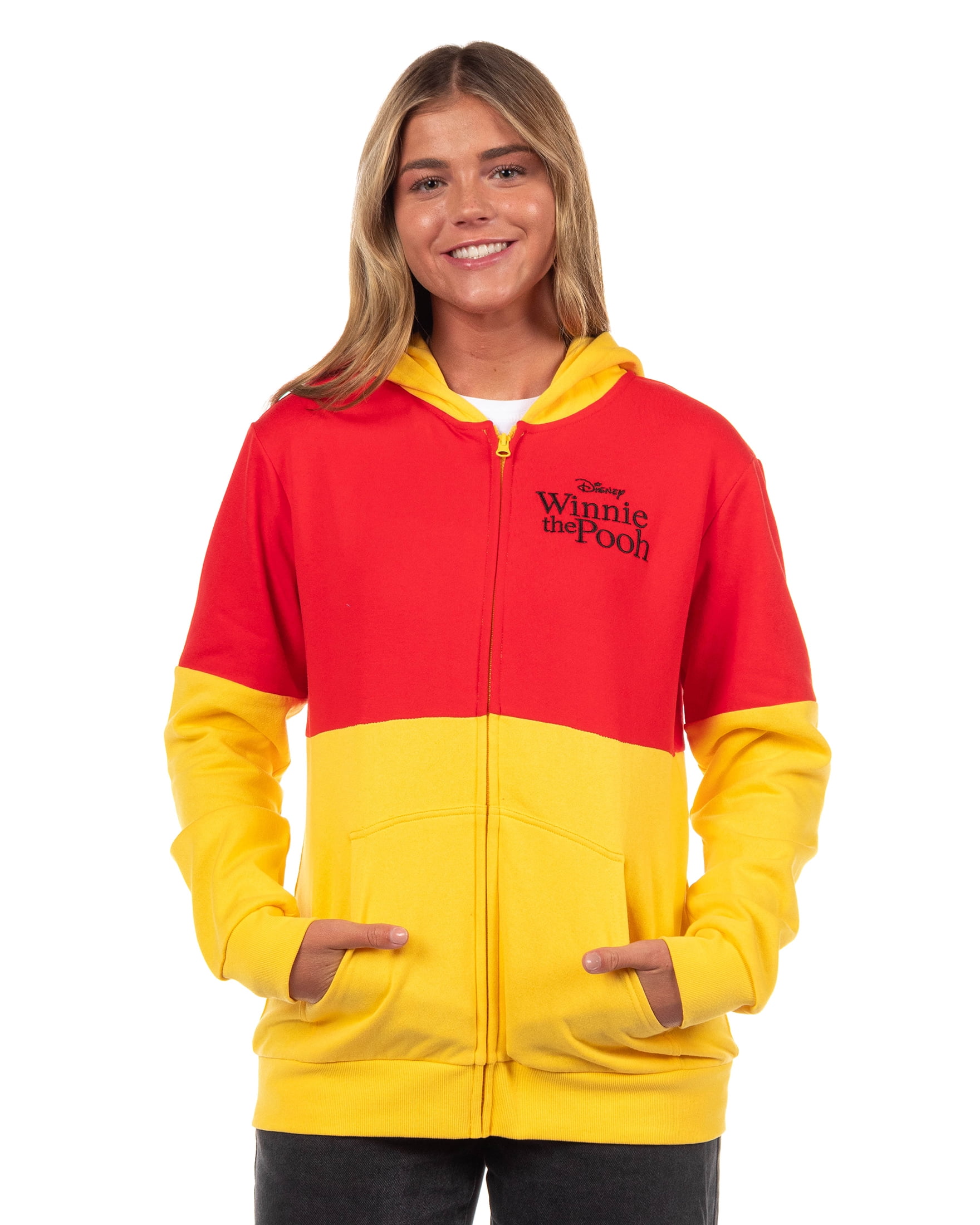 Disney Winnie the Pooh Hoodie Juniors Character Hooded Costume Zip Up Sweater