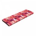 thumbnail image 1 of Peach Bench Pad, Geometrical Design Squares with Various Shapes and Sizes Colorful Image Abstract, HR Foam Cushion with Decorative Fabric Cover, 45" x 15" x 2", Purple Coral, by Ambesonne, 1 of 3