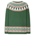thumbnail image 4 of Frostluinai Chandails Flocon de Neige pour Femmes Vintage Imprimé Île Féerique Chandails Tricotés Manches Longues Col Rond Chandail Tricoté Vacances Raglan Chandails, 4 of 5