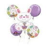 Anagram Easter Bunny Mylar Bouquet Decorations 5pc Balloon Pack