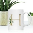 thumbnail image 2 of Koyal Wholesale Ceramic Coffee Mug, Exotic Tropical Monogram, Letter H, 2 of 5