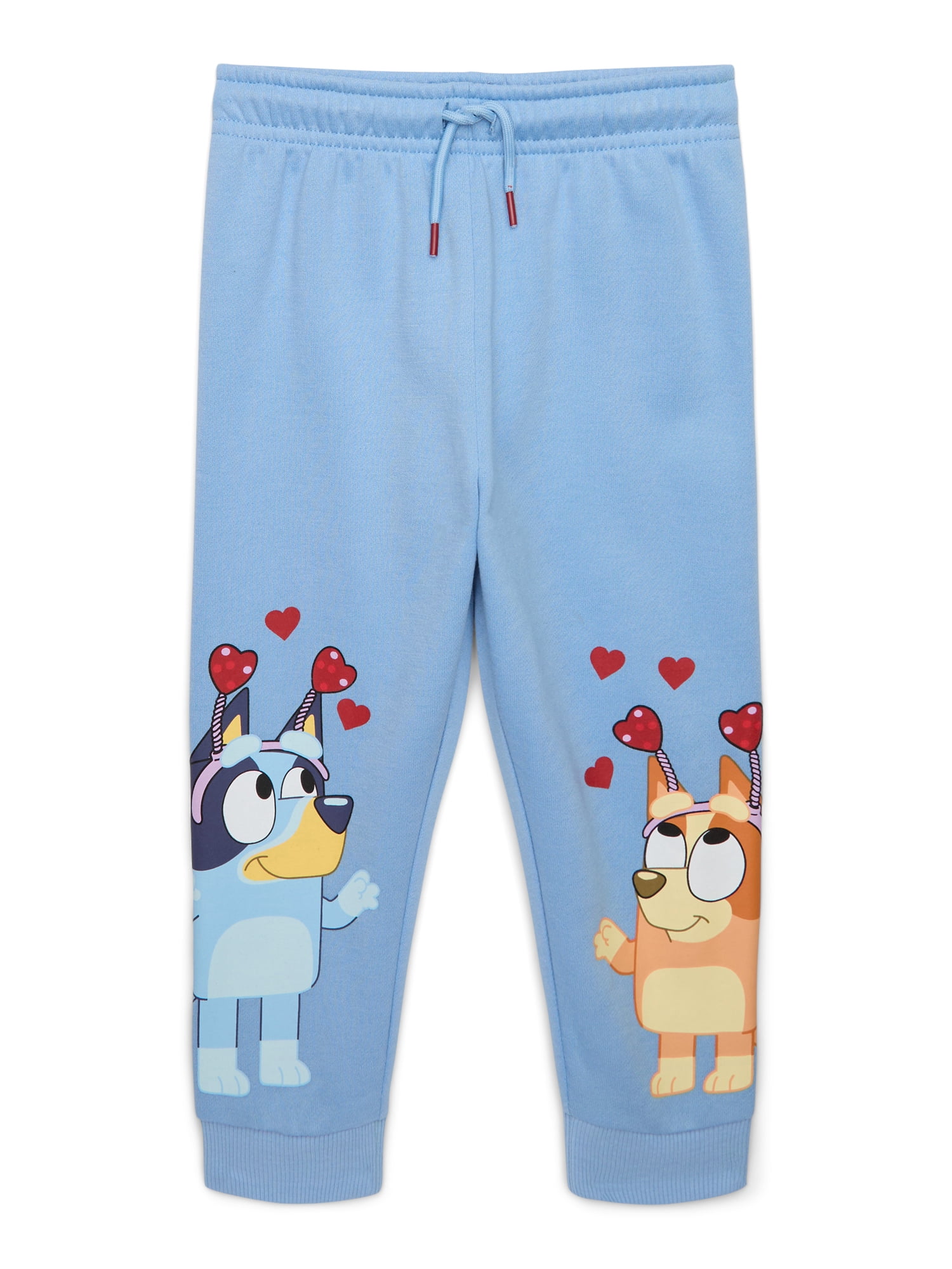 Bluey Toddler Boys or Girls Valentine's Day Graphic Sweatshirt and Joggers Set, 2-Piece, Sizes 12M-5T