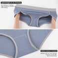 thumbnail image 2 of COOPLUS 5-Pack Cotton Underwear for Women No Show Hi-Cut Stretch Breathable Full Coverage Comfort Panties, 2 of 8