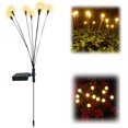 thumbnail image 5 of Paquete de 4 10 luciérnagas LED con energía solar (4 piezas, blanco cálido), luces decorativas impermeables para exteriores, luces de jardín oscilantes para paisaje de caminos, balanceo cuando sopla, 5 of 5