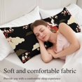 thumbnail image 5 of Japanese Style Body Pillow Covers 20"x54", Modern Cranes Cherry Flower Wave Red Brown Soft Brushed Microfiber Breathable Throw Pillow Covers, Decorative Pillowcase with Zipper for Couch Sofa Bedroom, 5 of 9