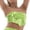 Green, variant on Women's Metallic Crop Top Shiny Strapless Tube Bra for Dancing, Raves, Festivals, Gold XL
