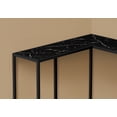 thumbnail image 2 of Accent Table, Console, Entryway, Narrow, Corner, Living Room, Bedroom, Black Marble Look Laminate, Black Metal, Contemporary, Modern, 2 of 8