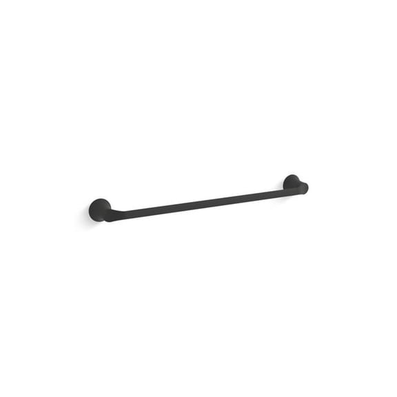 Kohler 27394-BL 24 in. Simplice Towel Bar - Matte Black