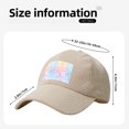 thumbnail image 2 of Baseball Cap Bent Eaves Design 6 Piece Cap Body Breathable Not Hot Plastic Cap Drag For Daily Travel Vacation Gray Tie-Dye Background Rainbow Colors_4 Beige, 2 of 8