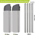 thumbnail image 3 of Jierger Metal Replacement Straws for Water Bottle 24 oz 32 oz, Reusable Stainless Steel Straws 4 PCS with 2 Cleaning Brush Compatible with Water Bottle, 3 of 7