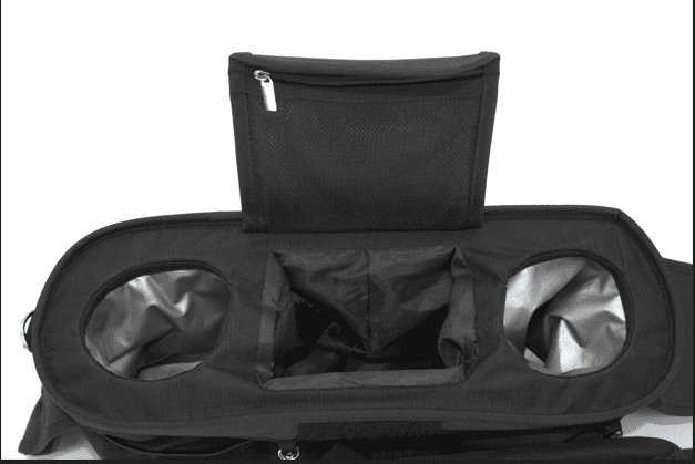 Hoovy Stroller Organizer, Black, Insulated Cup Holders, Cross Body Bag, Ideal for Parents