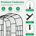 thumbnail image 4 of FICISOG Outdoor Garden Arch Trellis, 118" x 79" x 87" Extra Large Garden Trellis for Climbing Plants Outdoor, Plant Support for Cucumber Grape Vine Vegetable Fruit and Garden Gazebo, 4 of 7