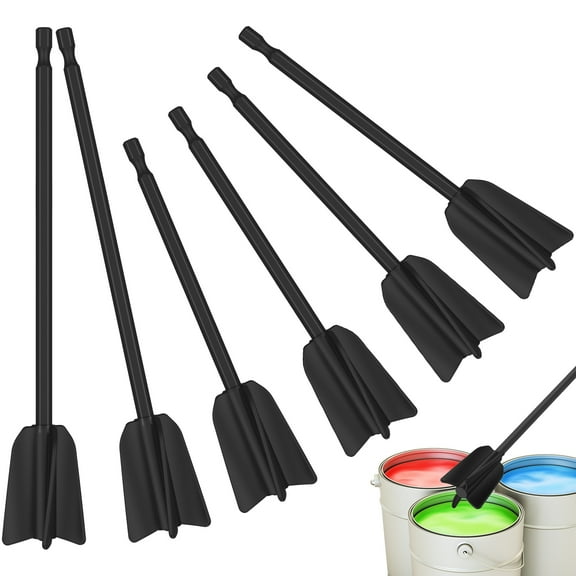 Adifare 6Pcs Paint Mixer 4-Blade 6.5/8.7in Reusable Powerful Mixer Attachment with 1/4in Hex Shank for Mixing Epoxy Resin Paint Ceramic Glaze