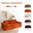 thumbnail image 6 of BYBYME 3 Seater Boneless Couch,Chenille Comfy Sofa with Extra Deep Seats for Living Room,Green, 6 of 9