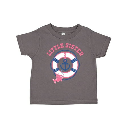 

Inktastic Nautical Little Sister Gift Toddler Toddler Girl T-Shirt