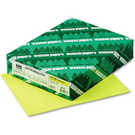 Wausau Paper Astrobrights Colored Paper, 24lb, 8-1/2 x 11, 500 Sheets/Ream