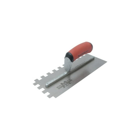 Marshalltown 4.5 in. W X 11 in. L Carbon Steel Square Notch Trowel 1 pc