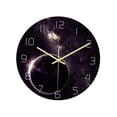 thumbnail image 4 of WASHWEPE Astronomical Clock Round Acrylic Wall Clock Light for Office 1Pack, 4 of 8