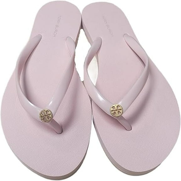 Tory Burch Chelsea 144628 Pink With Gold Hardware Women's Flip Flops Size 11