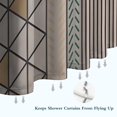 thumbnail image 6 of Beige Geometric Triangle Stripe Pattern Shower Curtain 36"x72" ,Bathroom Decorative Shower Curtains Set with 12 Hooks,Modern Waterproof Washable Shower Curtain, 6 of 6